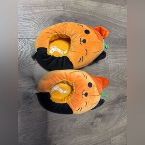 Squishmallow Pumpkin Cat Slippers